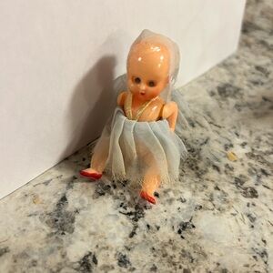 Vintage miniature baby doll sleepy eyes, hard plastic